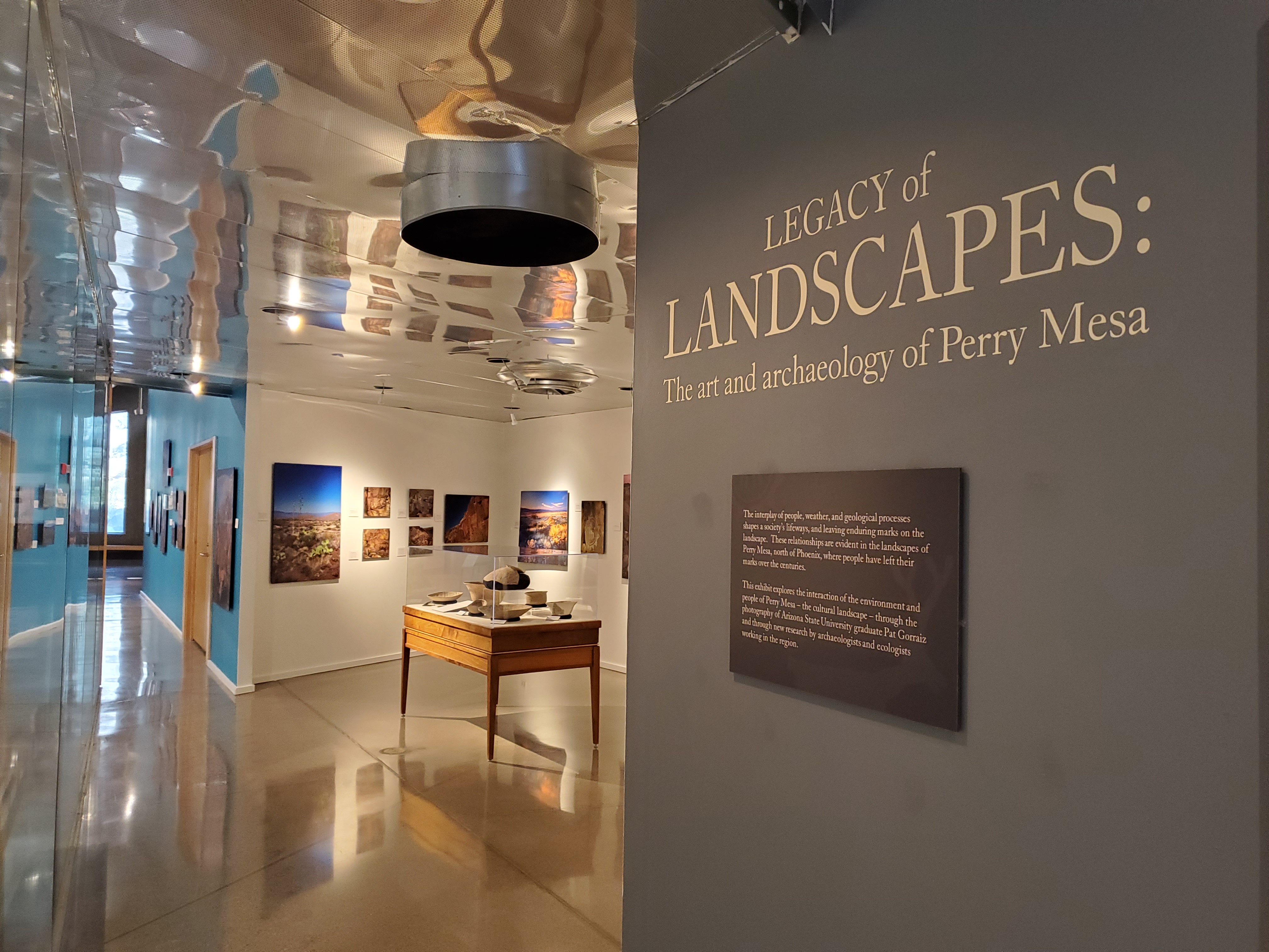 Entry way to temporary exhibit on Legacy of Landscapes: Art and Archaeology of Perry Mesa.