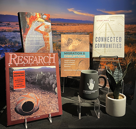 A display of books for sale at the museum store